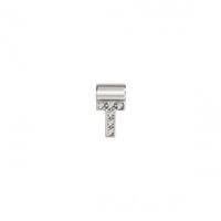 Charm Nomination Donna Sei Mia in Argento Zirconia LETTERA-T - LETTERA-T